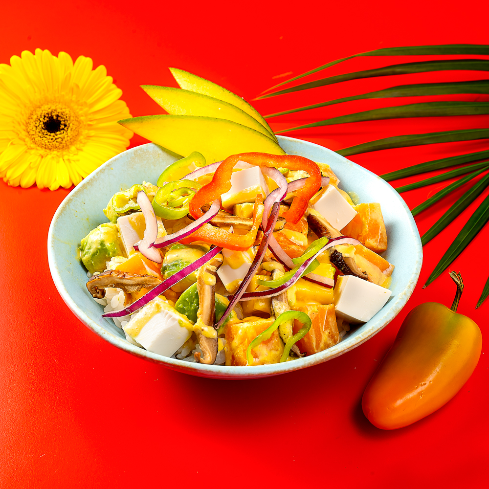 POKE DE ZALMON VEGANO PICANTE 🌿